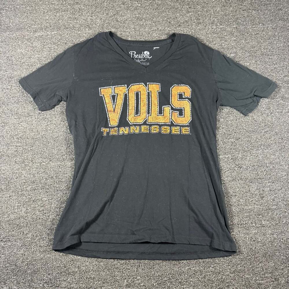 Pressbox Tennessee Volunteers Vols V-Neck T-Shirt Size L Black